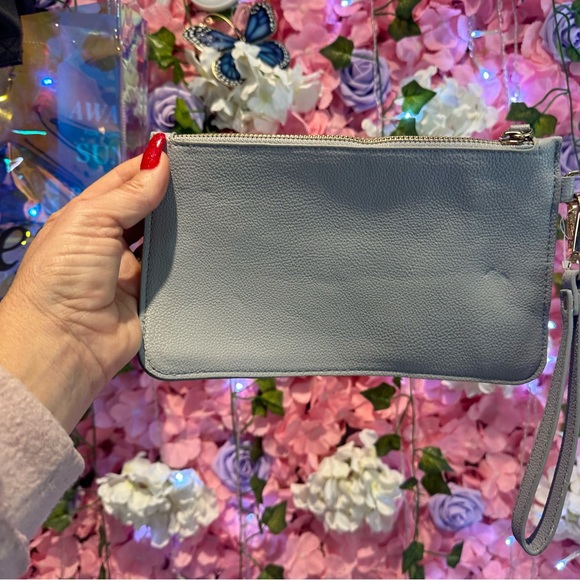 Disney X Pandora NWOT Mickey Minnie Mouse Gray Grey Pouch Clutch Wristlet - Picture 6 of 13